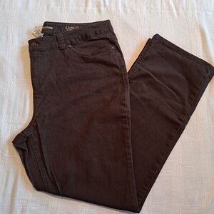 Croft & Barrow size 18 average women's brown classic fit straight leg VGUC